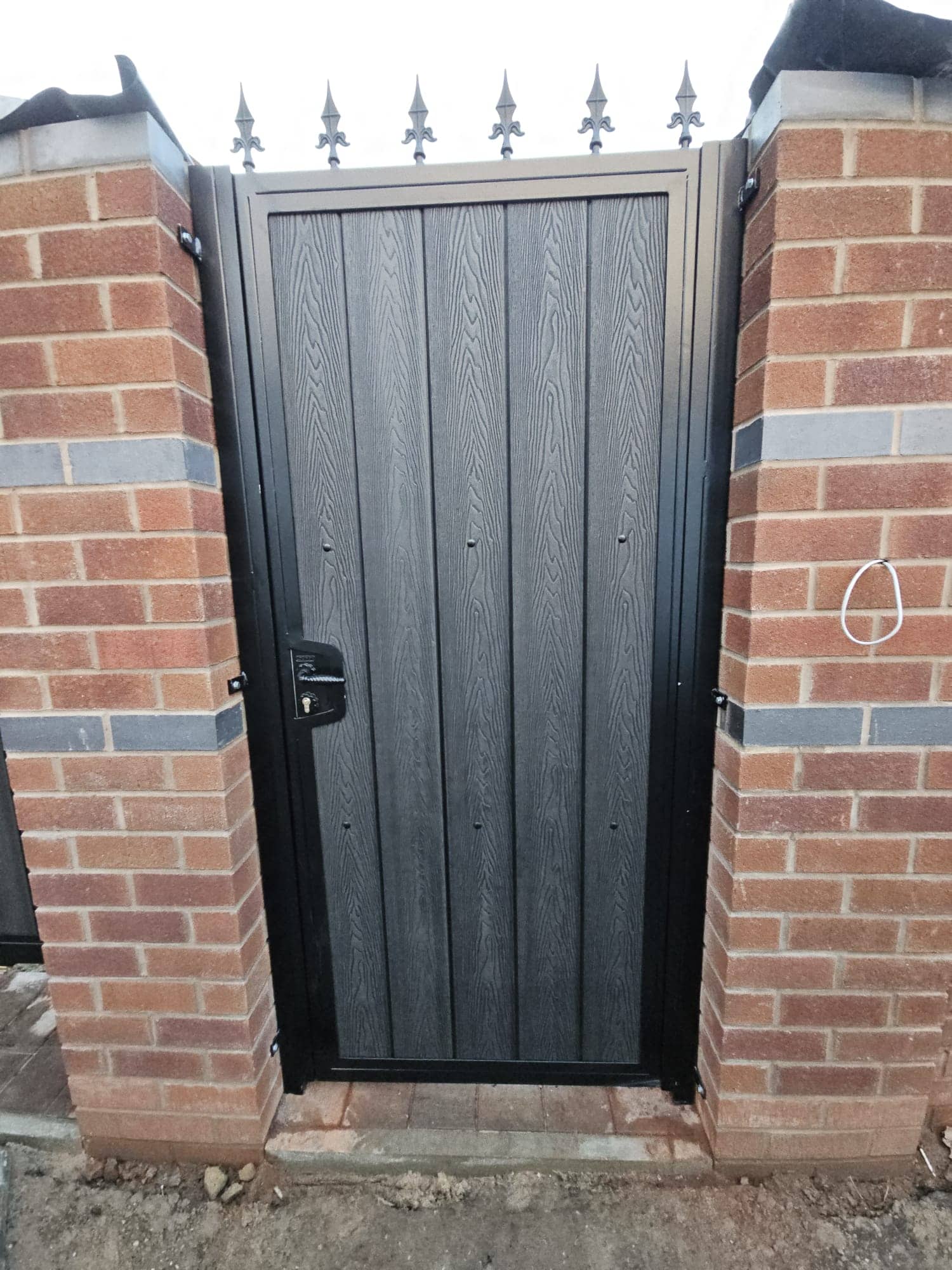 Custom composite garden gate with steel frame